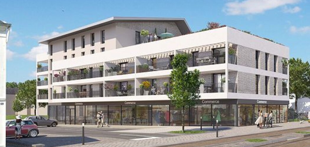 Programme immobilier neuf L'Instant - Avrillé : Appartements T3–T5 avec terrasses, parking et commerces à proximité immédiate du tram (49240) - Référence : 14359