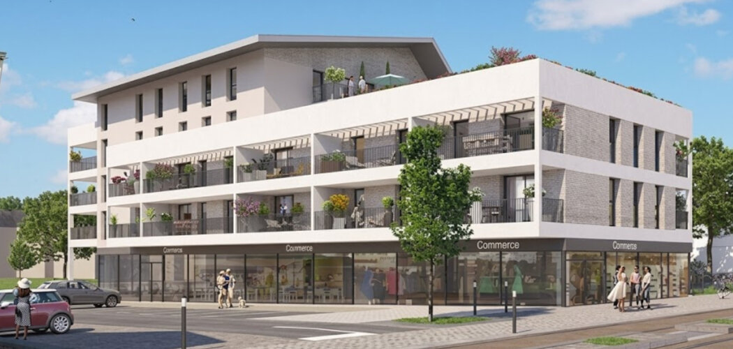 Programme immobilier neuf L'Instant - Avrillé : Appartements T3–T5 avec terrasses, parking et commerces à proximité immédiate du tram (49240) - Référence : 14359