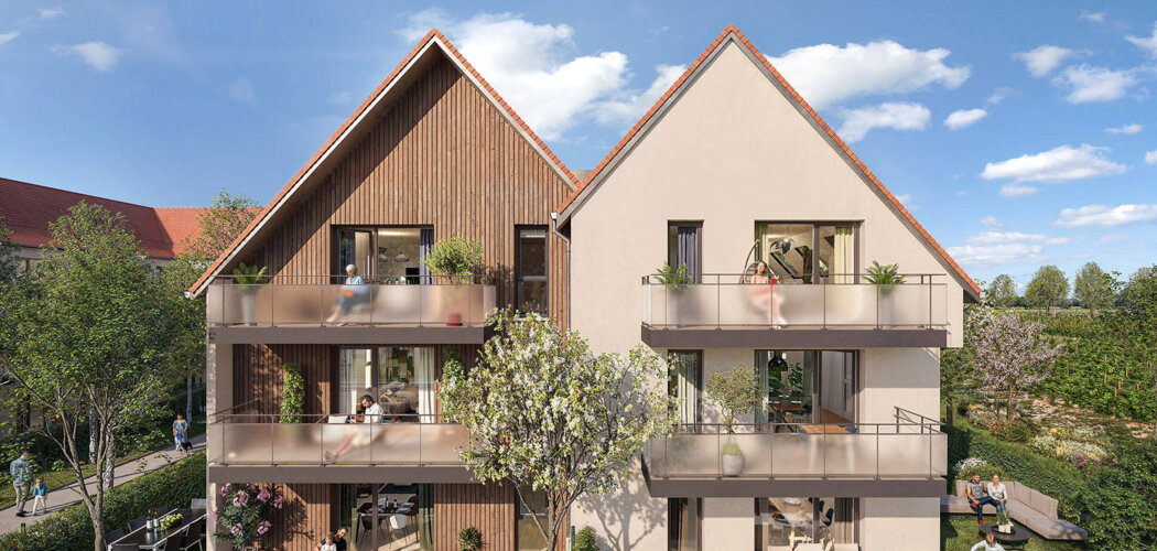 Programme immobilier neuf Le Clos des Vignes - Barr aux portes du centre à deux pas de la gare SNCF (67140) - Référence : 15899