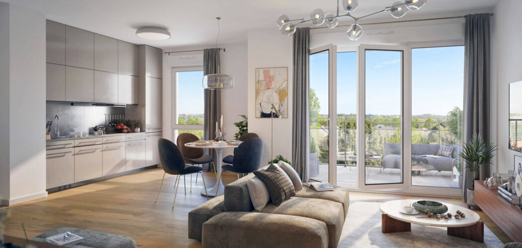 Programme immobilier neuf Épopée - Bayeux : appartements neufs T2–T3 dans un cadre verdoyant à 30 min des plages (14400) - Référence : 10331