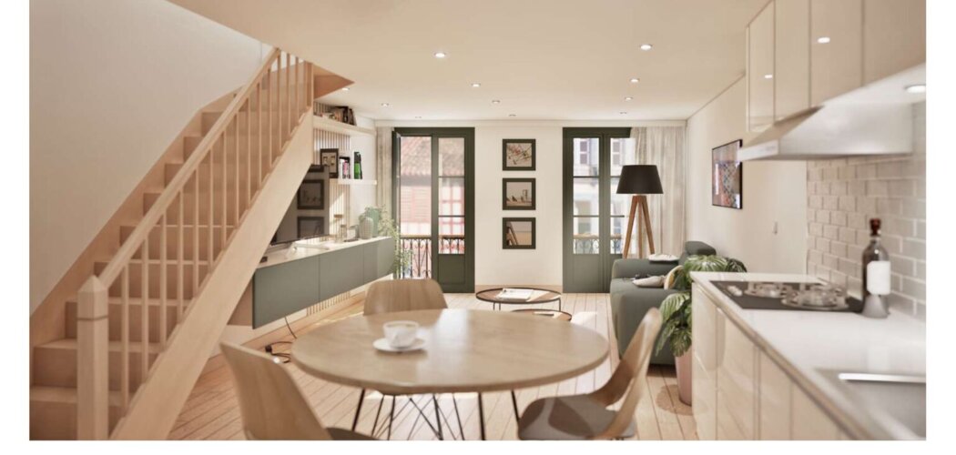 Programme immobilier neuf BAYONNE - Bayonne duplex rénové à deux pas de la Nive (64100) - Référence : 17943