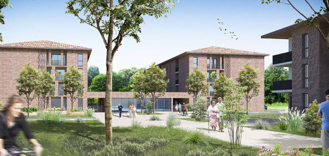 Programme immobilier neuf SERENLY BAZIEGE - Baziège : 108 appartements séniors T2 à 350 m du centre-ville (31450) - Référence : 14806