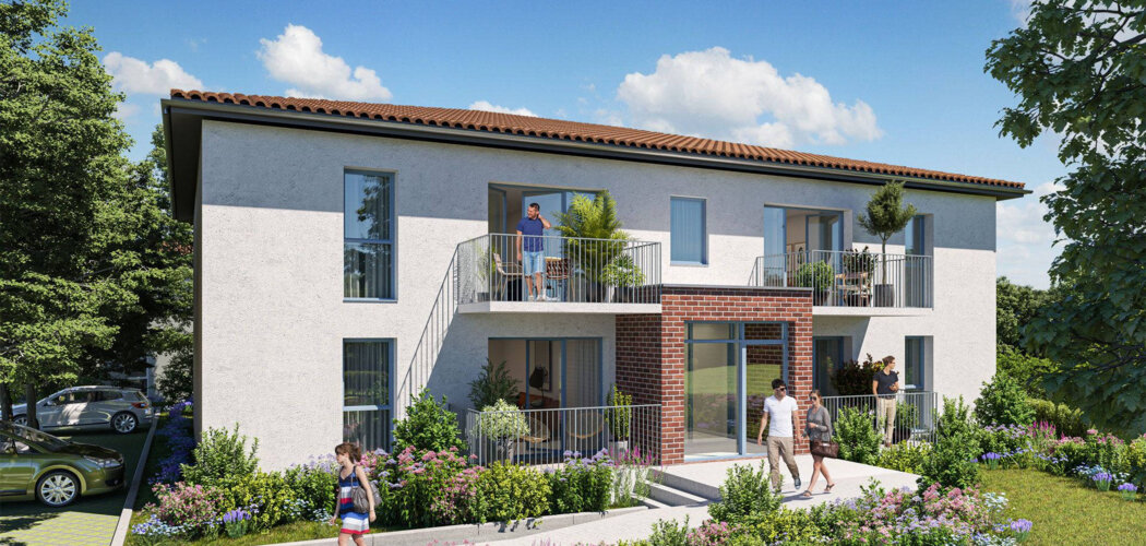 Programme immobilier neuf LE DOMAINE DE L'HERS - Baziège : maisons et appartements neufs du 2 au 5 pièces proche gare TER (31450) - Référence : 14805