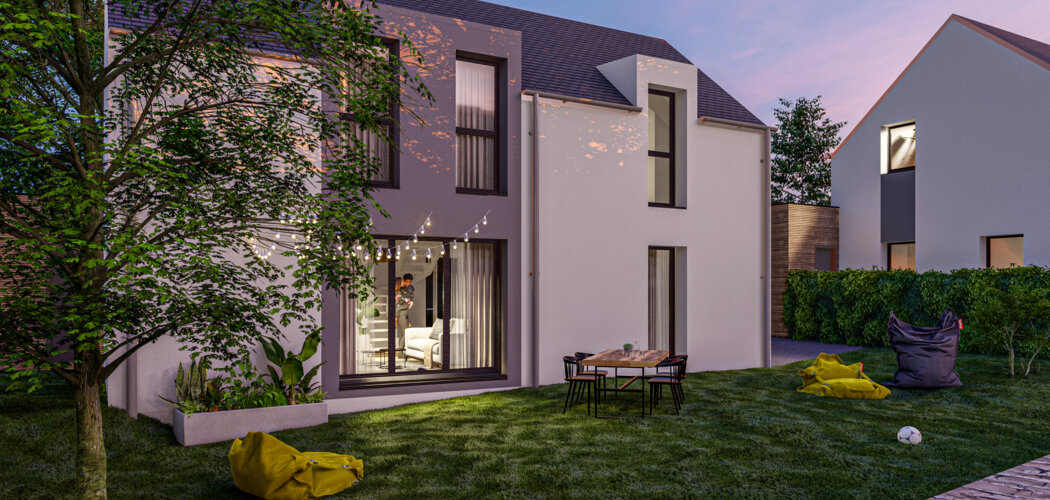 Programme immobilier neuf Le Domaine de Kergroix - Belz Kergo : 9 maisons neuves pour investissement locatif, jardins privatifs jusqu’à 357 m² (56550) - Référence : 10965