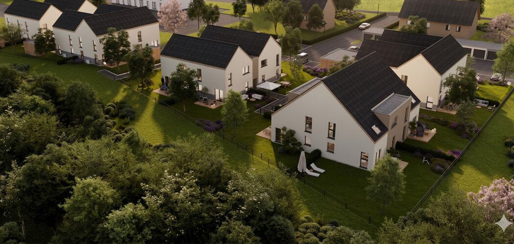 Programme immobilier neuf les carrés vinalia - Bernolsheim, maisons 4 pièces avec jardin près de Strasbourg (67170) - Référence : 17598