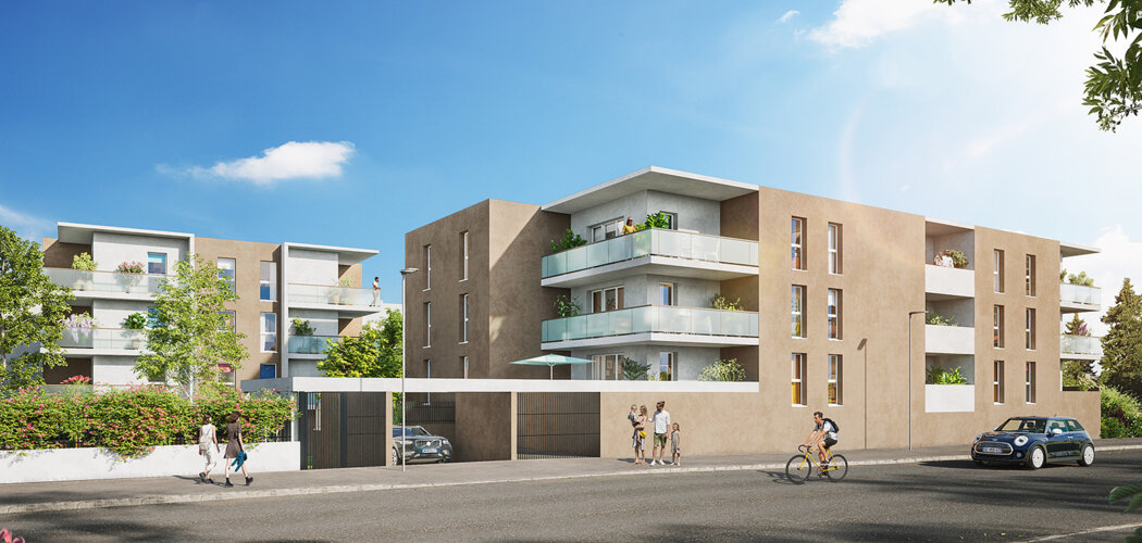 Programme immobilier neuf OSMOSE - Béziers : 69 appartements neufs T2–T4 à 5 min des Arènes (34500) - Référence : 15097