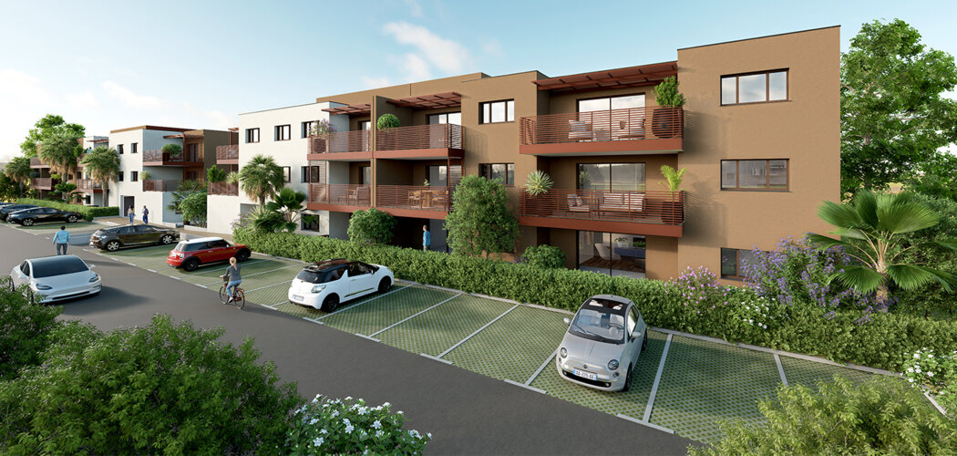 Programme immobilier neuf LOU MEA - Béziers appartements neufs du 2 au 4 pièces à Garissou (34500) - Référence : 18526