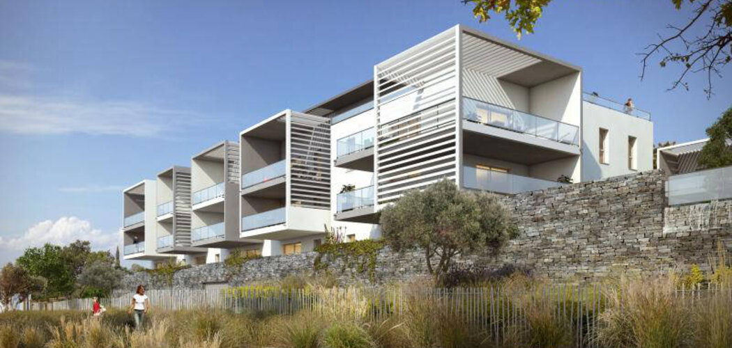 Programme immobilier neuf Perles d'ô - Béziers : Appartements studio–T4 avec piscine, terrasses et norme RT2012 au cœur des Parcs du Frigoulas (34500) - Référence : 14237