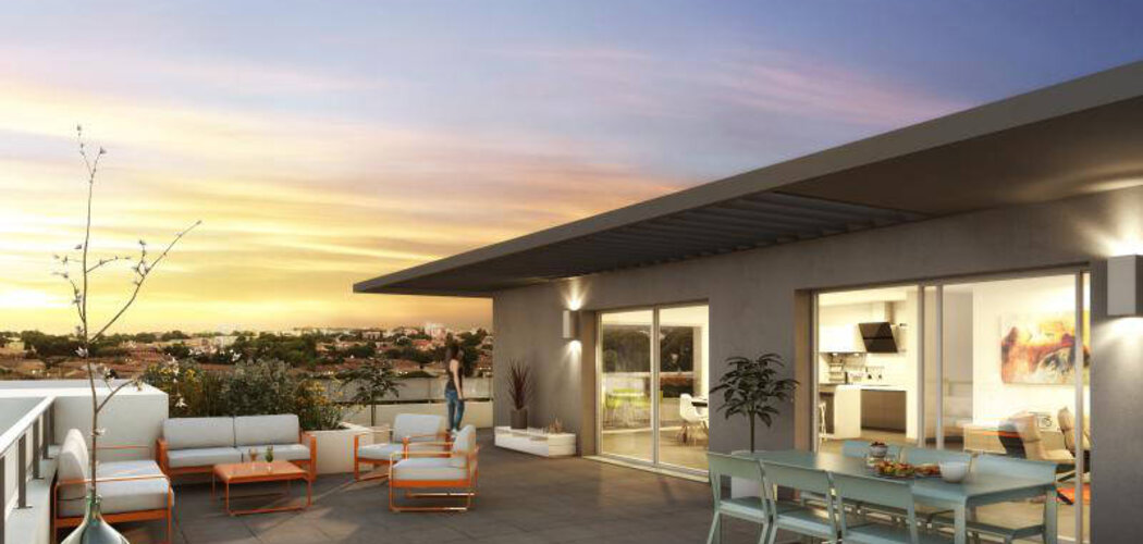 Programme immobilier neuf Perles d'ô - Béziers : Appartements studio–T4 avec piscine, terrasses et norme RT2012 au cœur des Parcs du Frigoulas (34500) - Référence : 14237
