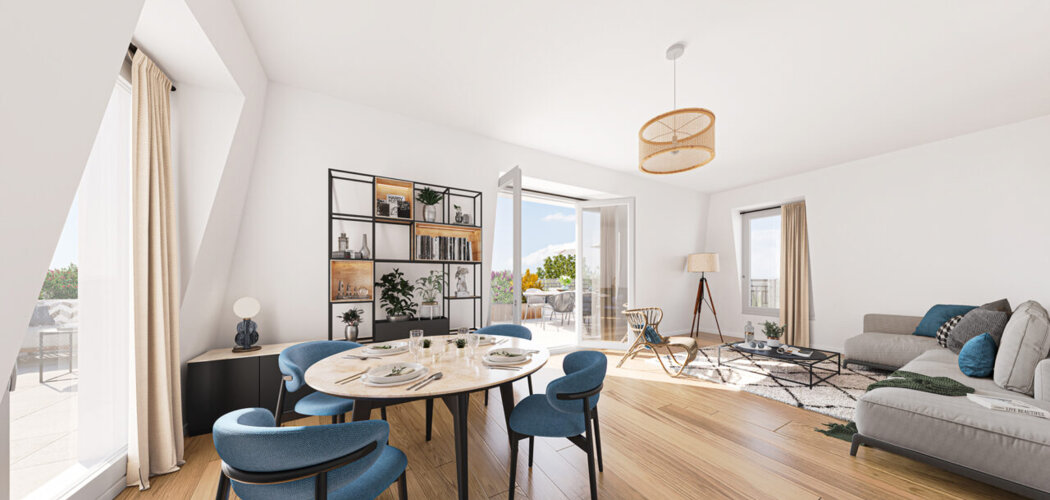 Programme immobilier neuf Les Balcons de Zola - Bezons : appartements neufs du 2 au 4 pièces à 650m du Tram 2 (95870) - Référence : 15316