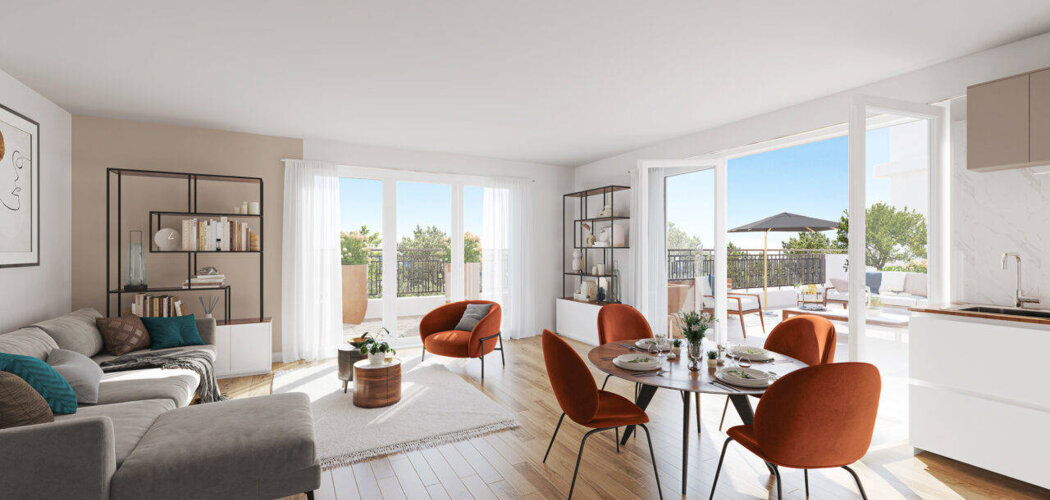 Programme immobilier neuf Square Art Déco - Bezons : Appartements T2–T4 avec terrasses, balcons et proximité La Défense (95870) - Référence : 17171