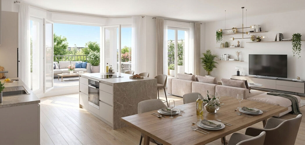 Programme immobilier neuf L'Angle des Arts - Bezons résidence paysagère à deux pas des transports (95870) - Référence : 17672