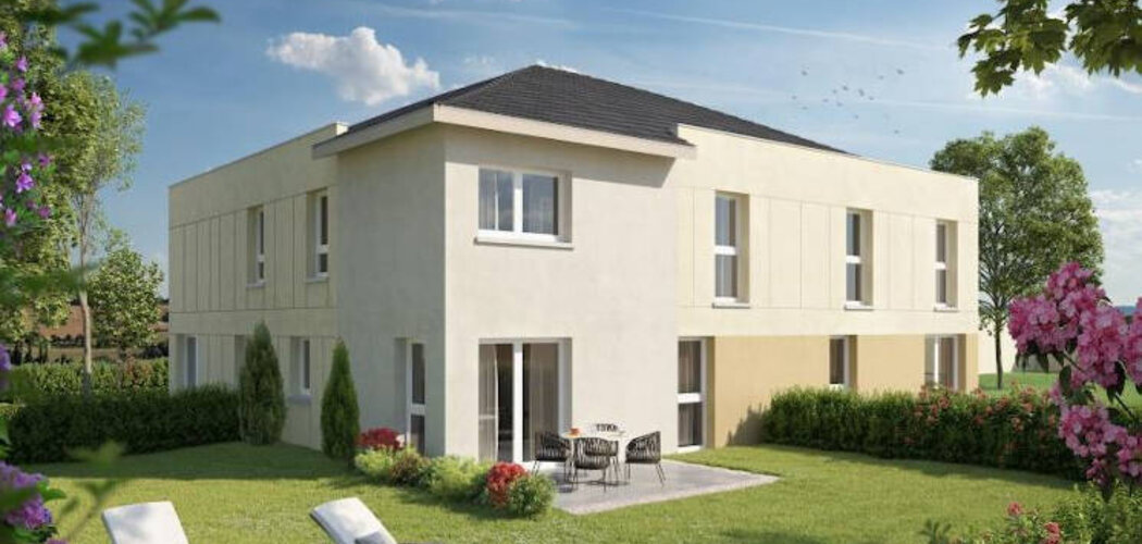 Programme immobilier neuf LES CARRÉS ROSALIA - Biesheim : Appartements duplex avec jardins, garages et chauffage individuel à 800 mètres du centre-ville (68600) - Référence : 4499