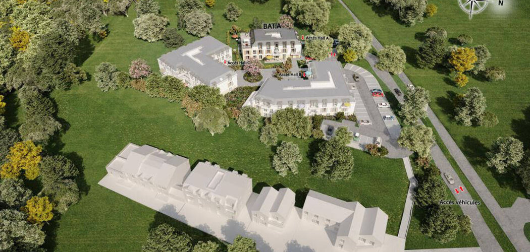 Programme immobilier neuf Arbora - Bièvres : Appartements T3–T5 avec balcons, terrasses et jardins en lisière du bois du Loup Pendu (91570) - Référence : 14236
