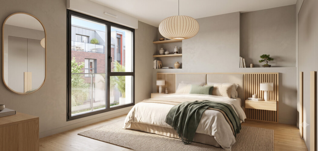 Programme immobilier neuf Le B - Bihorel : appartements neufs du 2 au 4 pièces proche Square René Tamarelle (76420) - Référence : 15565