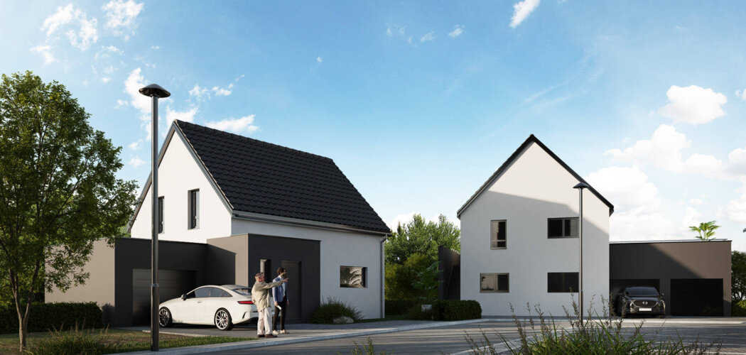 Programme immobilier neuf L'ORIZZONTE - Bischwiller : Appartements T3–T4 et maisons avec terrasses, jardins privatifs et proximité commodités (67240) - Référence : 7100