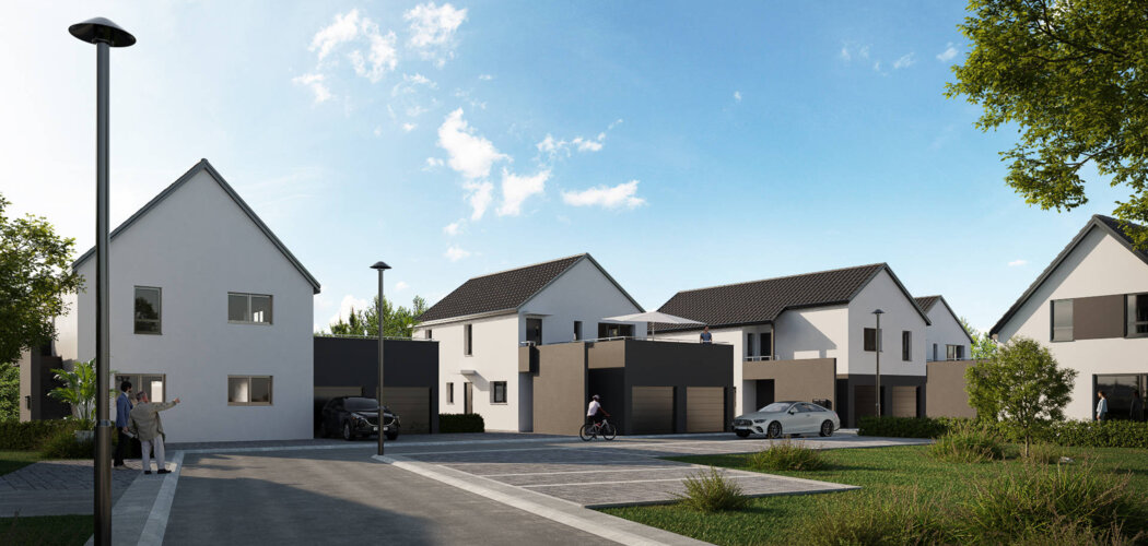 Programme immobilier neuf L'ORIZZONTE - Bischwiller : Appartements T3–T4 et maisons avec terrasses, jardins privatifs et proximité commodités (67240) - Référence : 7100