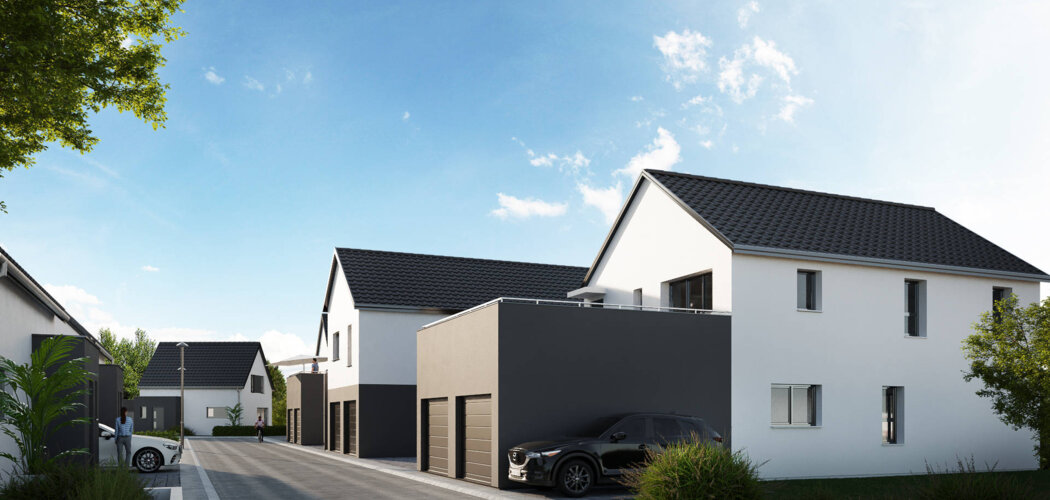 Programme immobilier neuf L'ORIZZONTE - Bischwiller : Appartements T3–T4 et maisons avec terrasses, jardins privatifs et proximité commodités (67240) - Référence : 7100