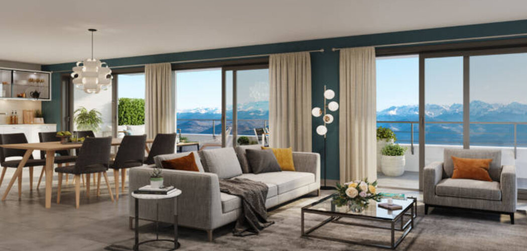 Programme immobilier neuf Les Balcons de Belledonne - Biviers : Appartements T2–T5 avec terrasses, jardins et orientation sud-est dans le quartier de la Grivelière (38330) - Référence : 11957