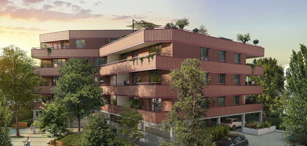 Programme immobilier neuf IKKI - Blagnac : appartements neufs du studio au T4 à deux pas du parc du Grand Noble (31700) - Référence : 14813