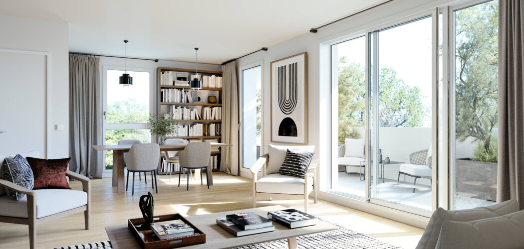 Programme immobilier neuf ICONE Cauderan - Bordeaux : Appartements studio–T5 avec balcons, jardins privatifs et proximité commerces (33000) - Référence : 6718