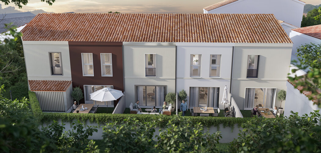 Programme immobilier neuf Les Terrasses d'Hautreux - Bordeaux  maisons neuve au coeur du quartier prisé Chartrons (33000) - Référence : 13965