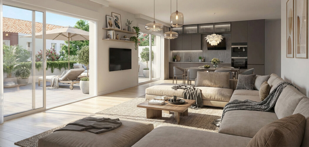 Programme immobilier neuf Les Terrasses d'Hautreux - Bordeaux  maisons neuve au coeur du quartier prisé Chartrons (33000) - Référence : 13965