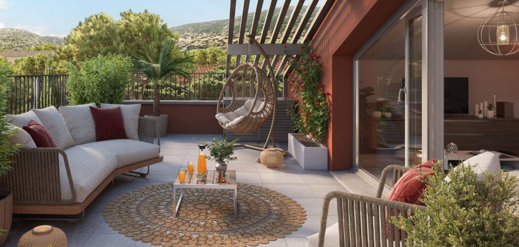 Programme immobilier neuf VILLA TERRACOTTA - Bormes-les-Mimosas : 23 appartements neufs à 5 min des plages du Lavandou (83230) - Référence : 15987
