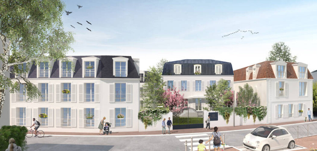 Programme immobilier neuf L'Îlot Camélias - Bougival : Appartements studio–T5 avec jardins privatifs, parking sécurisé et abri vélo en plein cœur de ville (78380) - Référence : 14430
