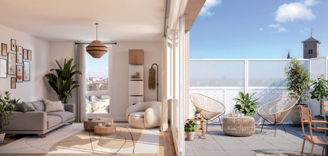 Programme immobilier neuf CARRÉ BEAUVOIR - Bouguenais centre  près du Parc du Champ Toury (44340) - Référence : 15529