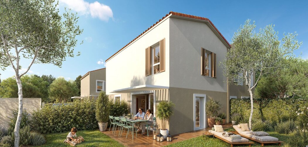 Programme immobilier neuf SOLANE - Bouillargues résidence verdoyante avec maisons et appartements (30230) - Référence : 18562