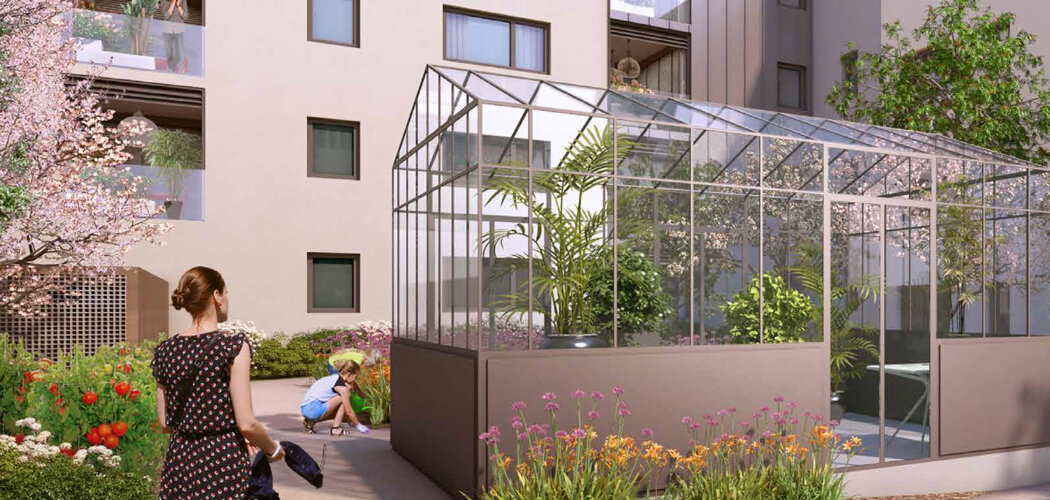 Programme immobilier neuf Espace Milliat - Bourg-en-Bresse : appartements neufs du 2 au 5 pièces face au Parc de la Préfecture (01000) - Référence : 14297