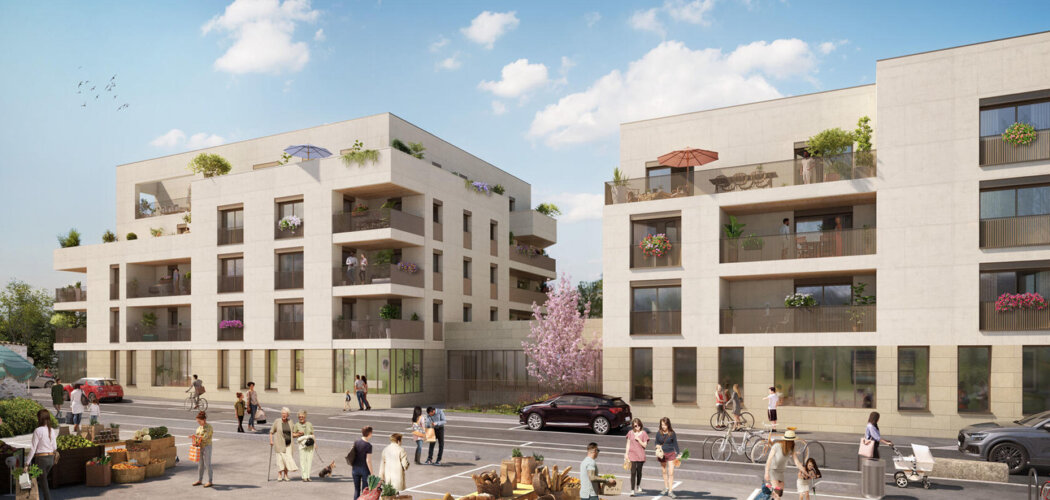 Programme immobilier neuf Trimanti - Bourgoin-Jallieu, résidence neuve à 7 min de la gare routière et 30 min de Lyon (38300) - Référence : 15401