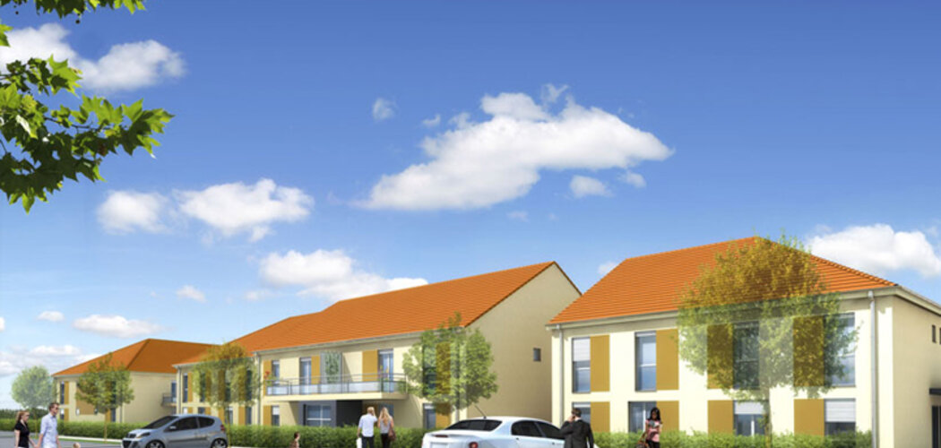 Programme immobilier neuf Le Clos des Vignes - Bousse : 28 appartements T2–T3 avec balcons ou jardins privatifs en centre-ville (57310) - Référence : 70