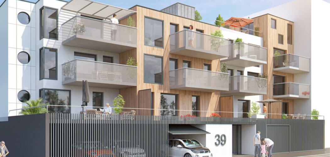 Programme immobilier neuf LA CORNICHE  - BREST - Brest : Appartements T2–T4 avec terrasses, vues sur la rade et parking en Rive Droite face à la Rade (29200) - Référence : 14294