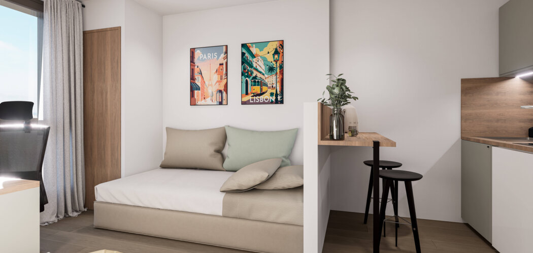 Programme immobilier neuf LE STUDEO - Bron résidence étudiante connectée au cœur de Lyon en 20 minutes (69500) - Référence : 16066