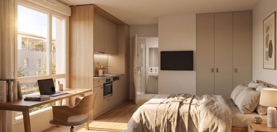 Programme immobilier neuf CITY'ZEN BRON | Hôpitaux Lyon Est - Bron vie étudiante à 22 minutes de Lyon 2 (69500) - Référence : 18224