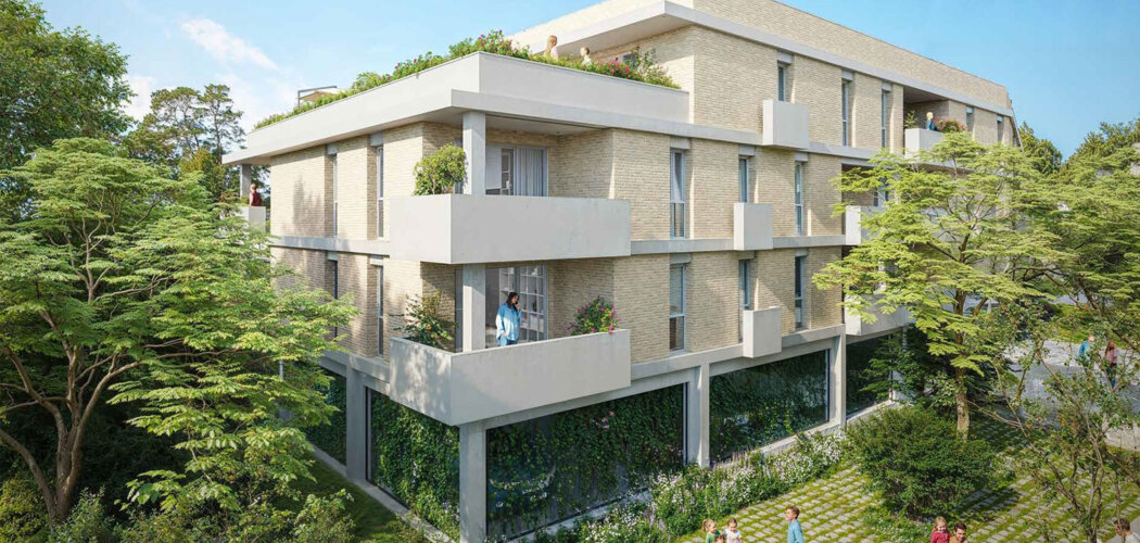 Programme immobilier neuf Les Jardins de Maumey - Bruges à proximité du tramway ligne C et du parc Ausone (33520) - Référence : 14999