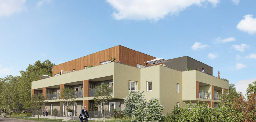 Programme immobilier neuf EKLOR - Bruz au centre du quartier de la Rabine (35170) - Référence : 15246