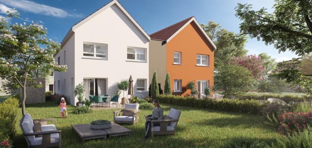 Programme immobilier neuf LES CARRES POST'O - Burnhaupt-le-Haut : Maisons T4–T5 avec jardins privatifs et garages à quelques minutes de la ville (68700) - Référence : 5211