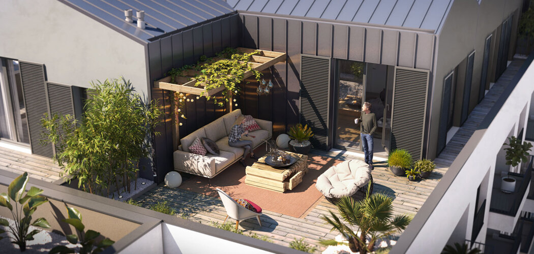 Programme immobilier neuf Elixir - Caen : Appartements T2–T4 et maisons T4 avec terrasses, domotique et parking proche de la place Saint Sauveur (14000) - Référence : 14384
