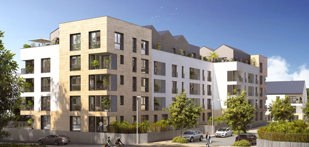 Programme immobilier neuf Elixir - Caen : Appartements T2–T4 et maisons T4 avec terrasses, domotique et parking proche de la place Saint Sauveur (14000) - Référence : 14384