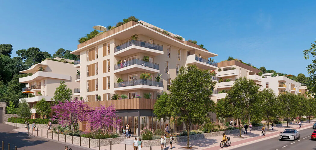 Programme immobilier neuf LES TERRASSES D 'ELLA - Cagnes-sur-Mer proche à pied de la gare (06800) - Référence : 14365