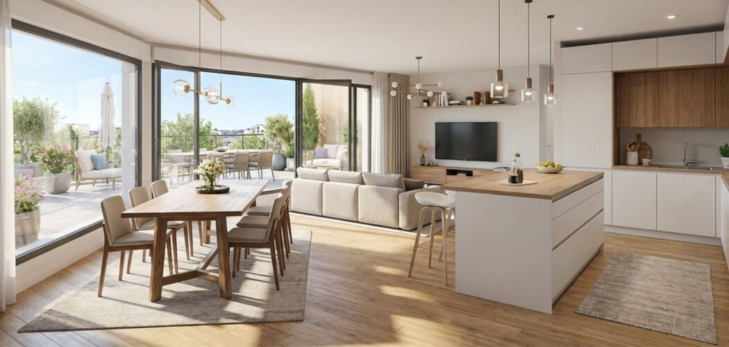 Programme immobilier neuf Les Jardins Oria - Caluire-et-Cuire dans un cadre résidentiel proche des commodités (69300) - Référence : 17001
