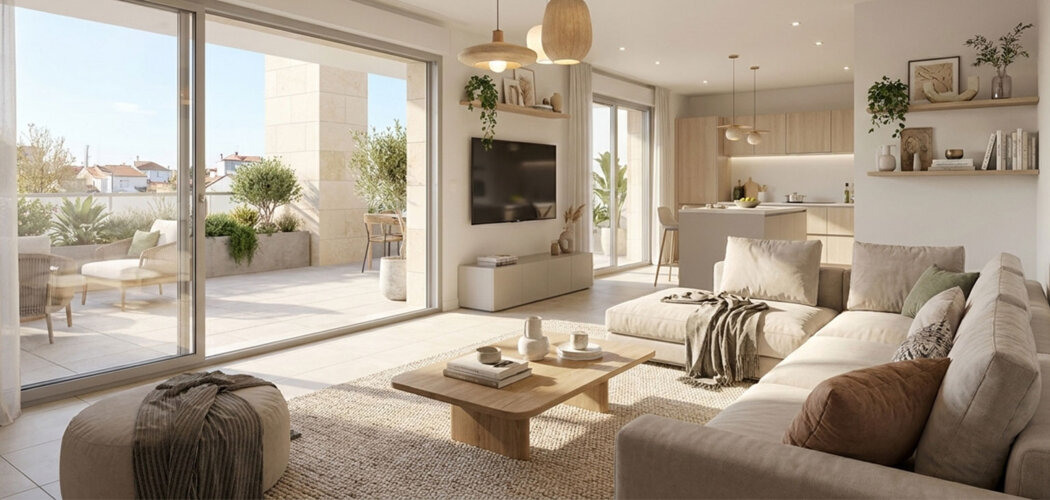 Programme immobilier neuf Terres Blanches - Carbon Blanc appartements lumineux proche Bordeaux et gare (33560) - Référence : 17608