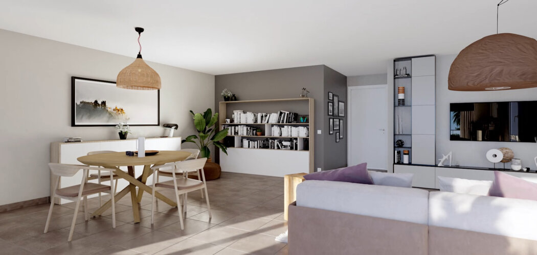 Programme immobilier neuf L'ÉCRIN BLANC - Carbon-Blanc : Appartements T2–T4 avec terrasses, loggias et proximité Bordeaux à 10 minutes (33560) - Référence : 14452