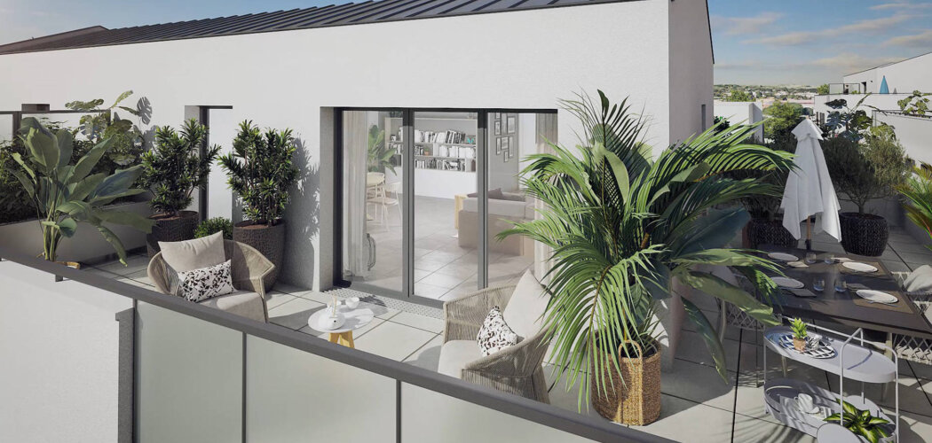 Programme immobilier neuf L'ÉCRIN BLANC - Carbon-Blanc : Appartements T2–T4 avec terrasses, loggias et proximité Bordeaux à 10 minutes (33560) - Référence : 14452