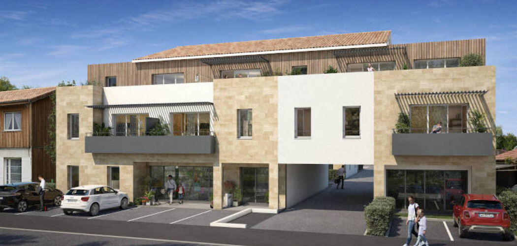 Programme immobilier neuf COEUR CARIGNAN - Carignan-de-Bordeaux : Appartements T1–T3 avec balcons, terrasses et double orientation entre ville et campagne (33360) - Référence : 4874