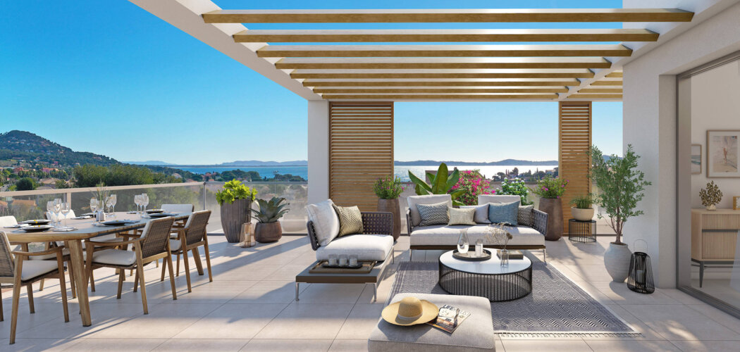 Programme immobilier neuf TERRA - Carqueiranne : appartements neufs à 3 minutes des plages (83320) - Référence : 11972