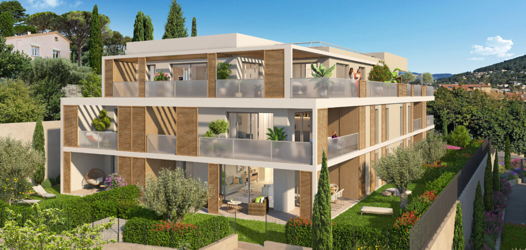 Programme immobilier neuf TERRA - Carqueiranne : appartements neufs à 3 minutes des plages (83320) - Référence : 11972